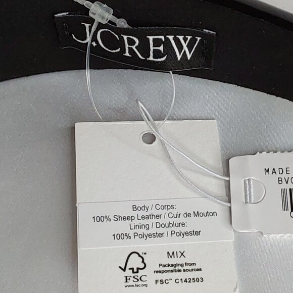 J.CREW OVERSIZED LEATHER HEADBAND PATENT GĹOSSI-PUFF - Picture 10 of 16